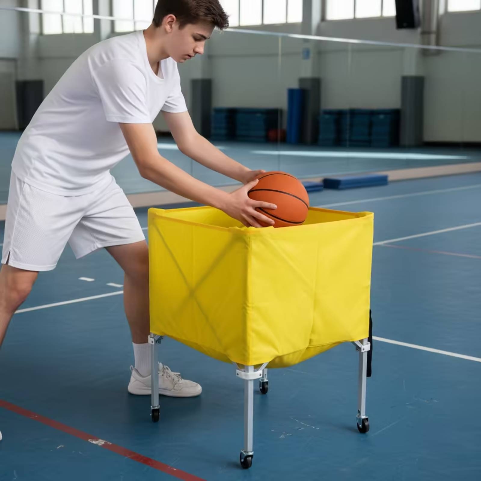 Складная тележка для мячей, ле – обзор и цена Sports Equipment Cart