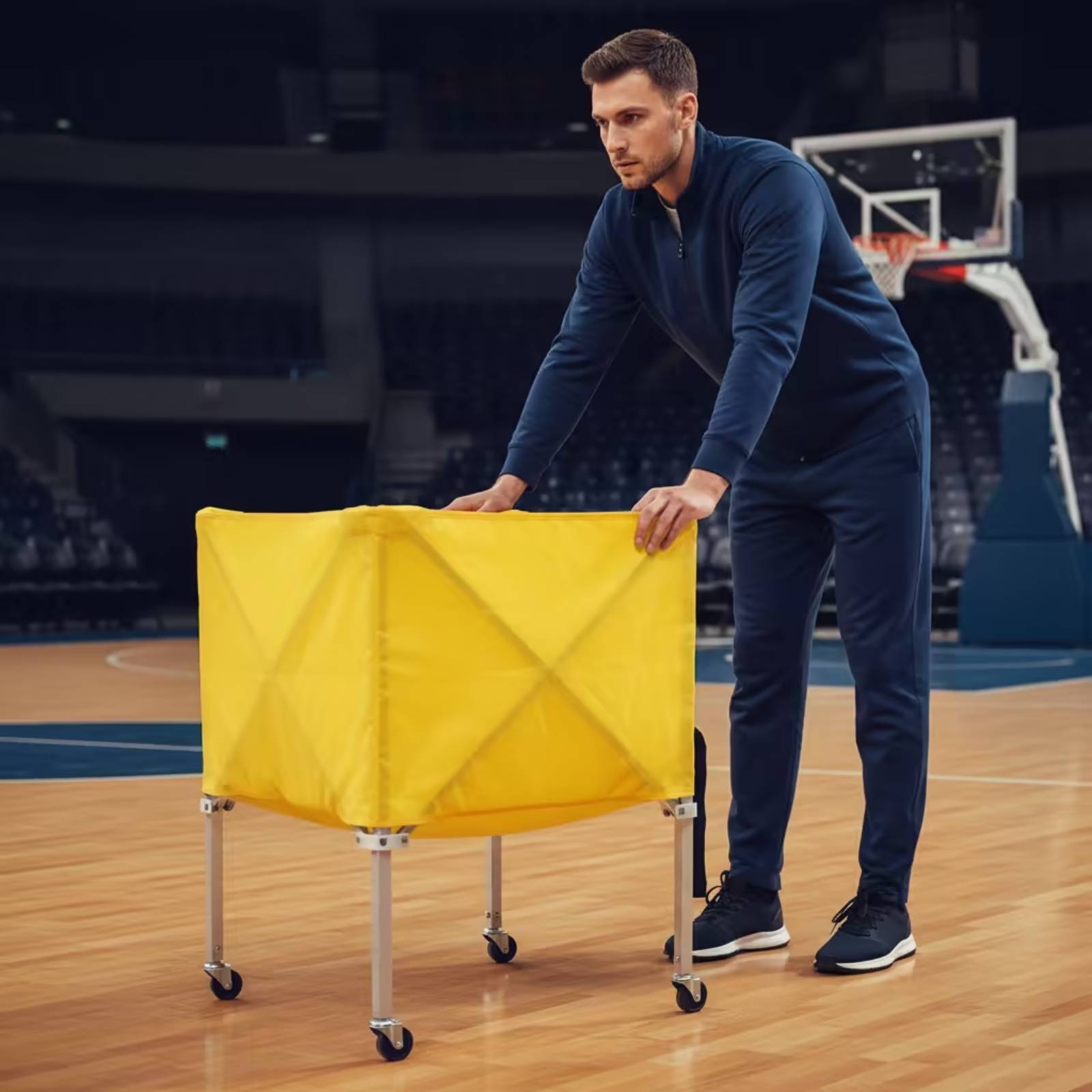 Складная тележка для мячей, ле – обзор и цена Sports Equipment Cart